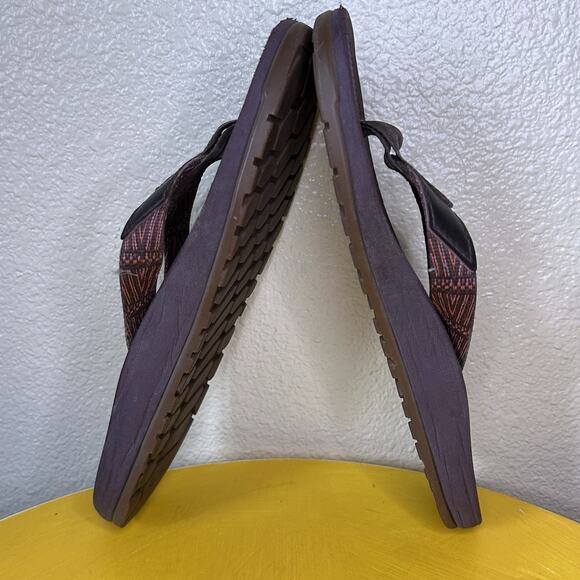 Chaco Open Toe Thong Sandals Size 8 Purple Outdoor Beach Flat Flip Flop Slides - Picture 7 of 9